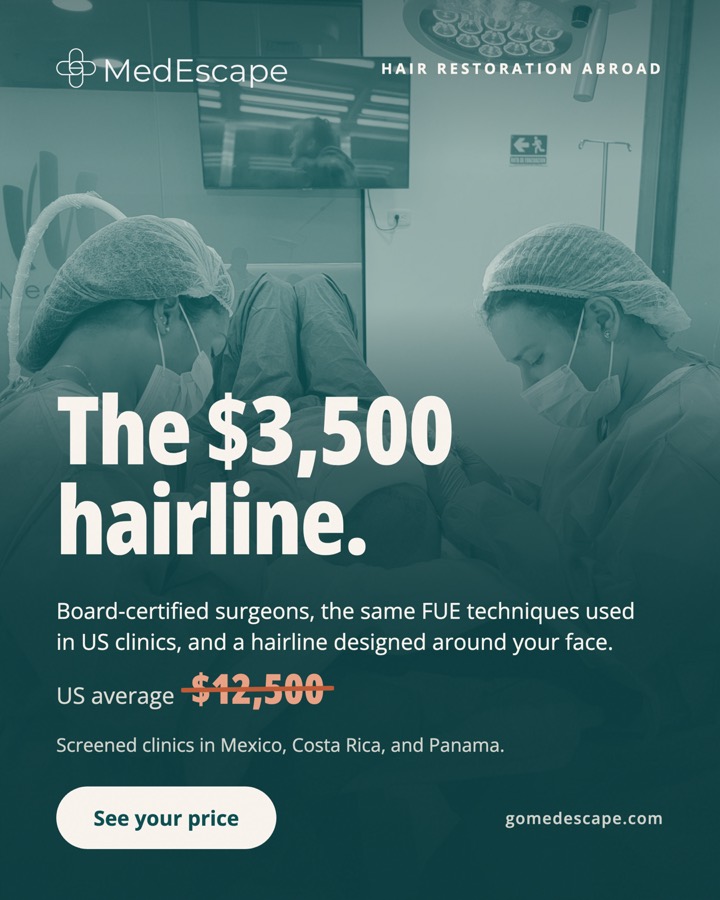 MedEscape Meta ad for hair restoration