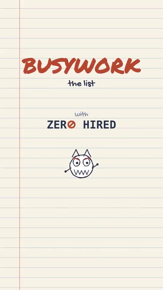 Busywork, The List: Reel cover
